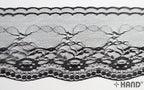 Black NO.387 lace border trim displayed on a white background.