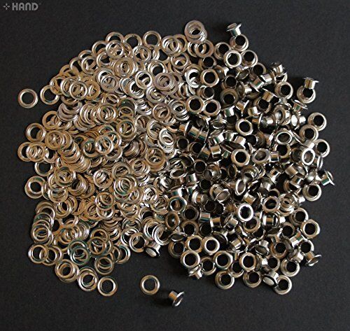 Pack of size 20 silver eyelets grommets, 10mm diameter.