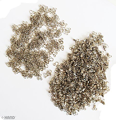Assorted steel hooks and eyes fasteners in a pack