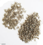 Assorted steel hooks and eyes fasteners in a pack