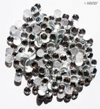 Pack of crystal white round hotfix rhinestones, 12mm size.