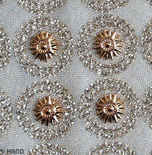 Sheet of gold sun rhinestones for embellishing crafts