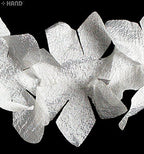 Black decorative leaves nylon trim used in a craft project