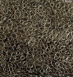 Detailed view of steel eyes fasteners for crafts