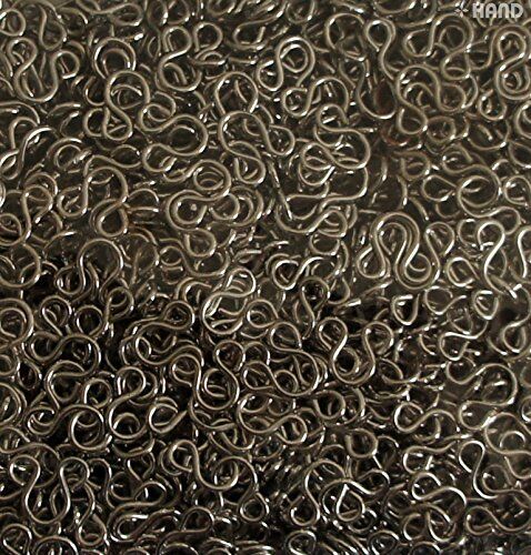 Detailed view of steel eyes fasteners for crafts