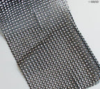 Diamante Look Ribbon Wide Trim 12cm x appx 10m (Black with silver)