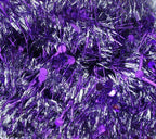 Round Party Birthday/Valentine/Christmas Tinsel Garland Decoration appx 2m - pack of 10 (Purple)