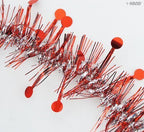 Round Party Birthday/Valentine/Christmas Tinsel Garland Decoration appx 2m - pack of 10 (Red)