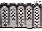 Roll of NO.5210 fine lace borders in black colour