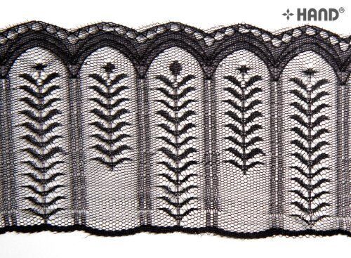 Roll of NO.5210 fine lace borders in black colour
