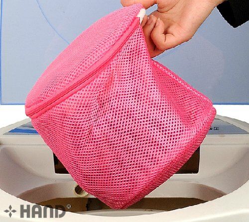 Pack of two pink bra wash bags on a clean surface