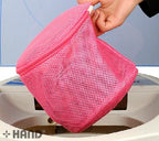 Pack of two pink bra wash bags on a clean surface