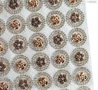Luxurious Iron-On Hot FIX Embellishments Rhinestones on Sheet - Assorted Designs and Colours (IRONE01 - 2 Flowers)