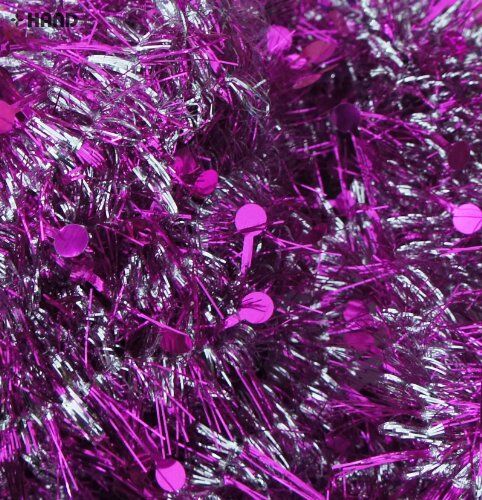 Round Party Birthday/Valentine/Christmas Tinsel Garland Decoration appx 2m - pack of 10 (Pink)