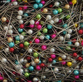 Box of 1000 long pearl pins for dress making
