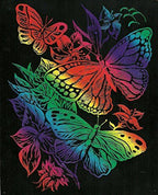 Artistic design created on scratch art paper