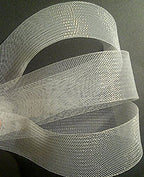 Nylon Crin Trim, Bridal Webbing Horses hair White 30mm W x5metres