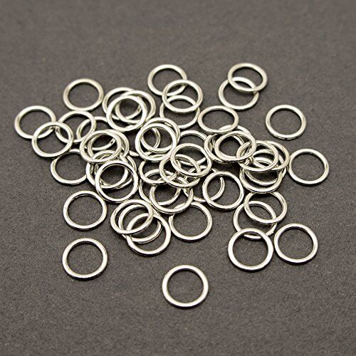 Pack of 50 metal O lingerie rings displayed on a white background.