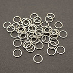 Pack of 50 metal O lingerie rings displayed on a white background.