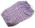 Two pairs of extra light linen sleeve arm protectors in purple floral design.