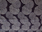 Full view of 3 metres of blue circle print fabric