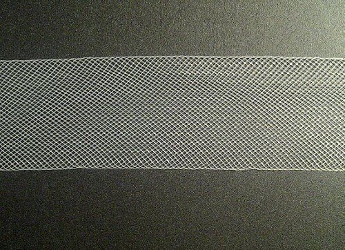 Nylon crin trim used in a bridal headpiece design.