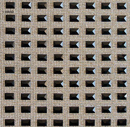 Close-up of decorative black rhinestone gems for crafting