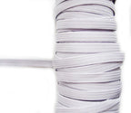 Icy white extra strength flat elastic cord spool, 10mm wide.