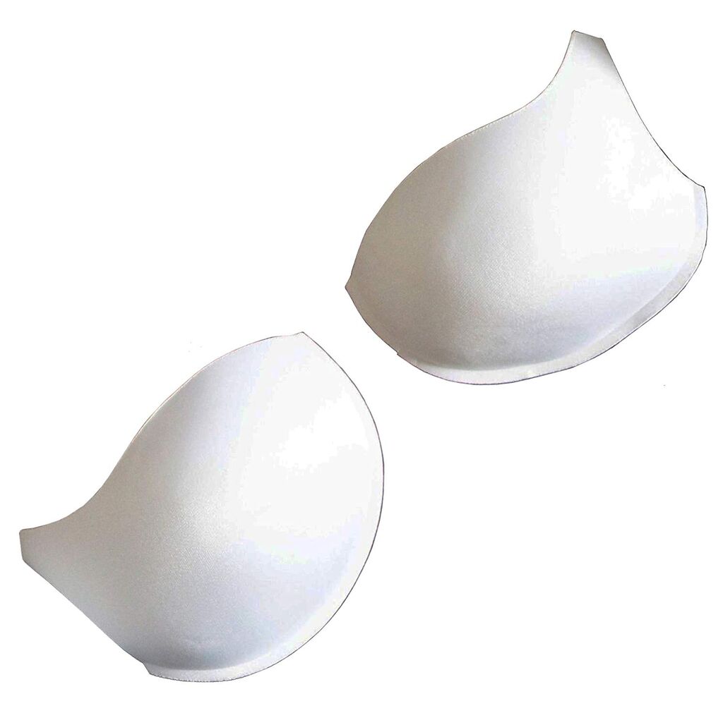 Two pairs of white sew in push up bra cup pads