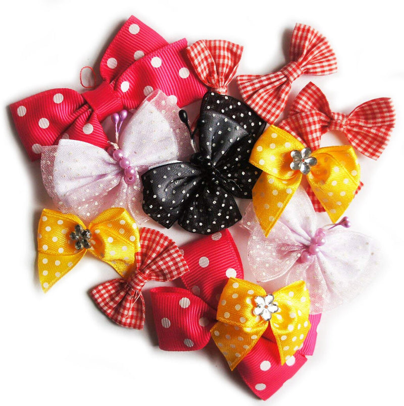 Assorted bow trims in various colours and designs