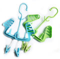 Two lightweight plastic shoe drying rack hangers displayed together.