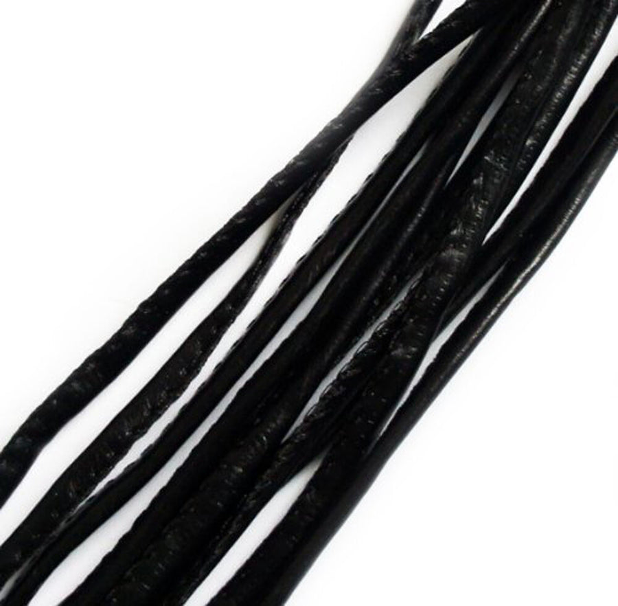 Black Faux Leather Trim - 3 mm x 9 metres appx