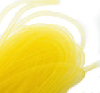 30 metres of egg yolk yellow tubular crin trim, 8 mm diameter.