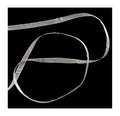 Roll of 7mm white sheer ribbon on a spool