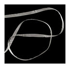 Roll of 7mm white sheer ribbon on a spool