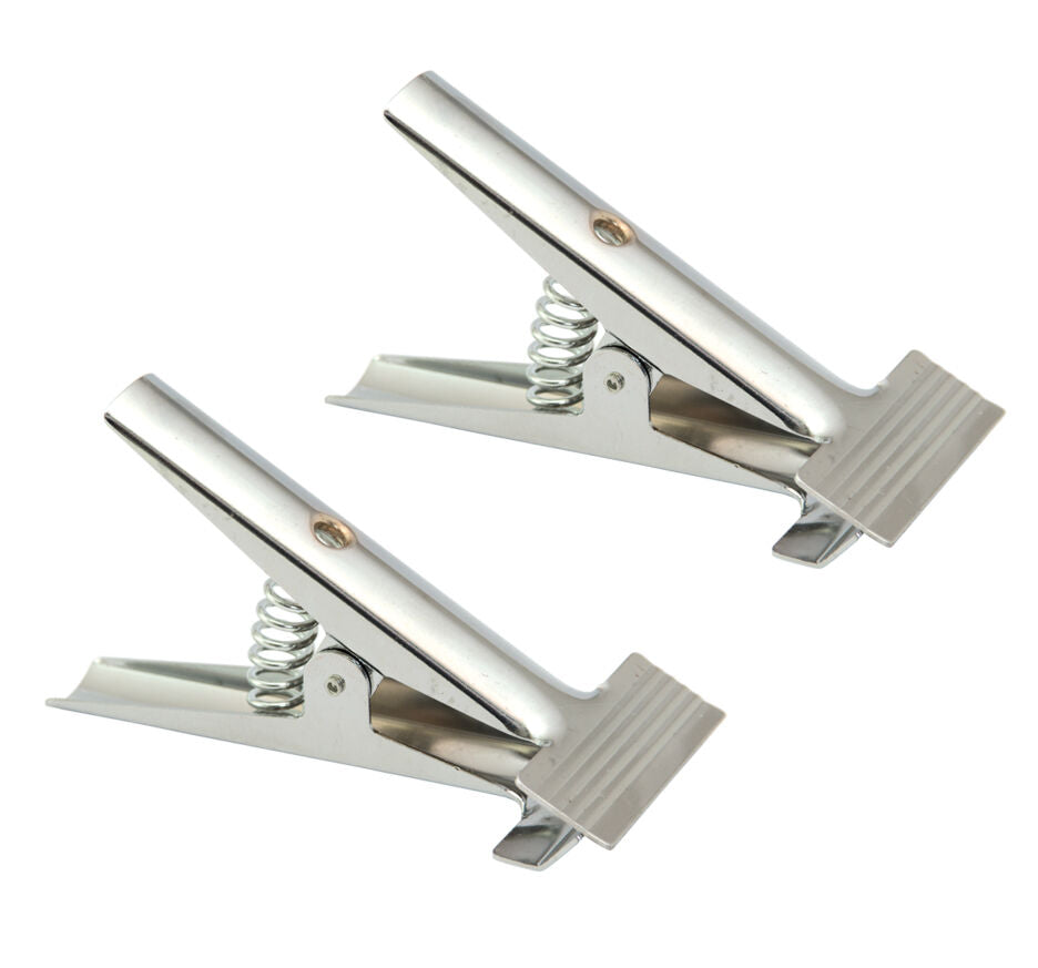 Large sprung cloth clamp holding fabric securely