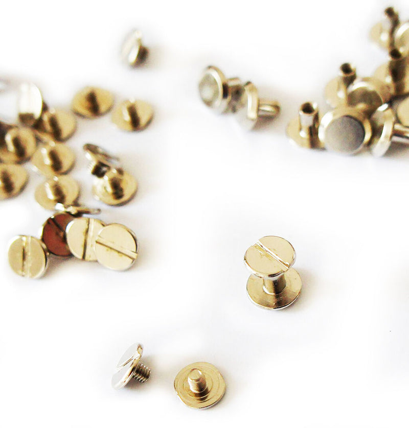 Pack of 50 stylish binding screws displayed in a neat arrangement