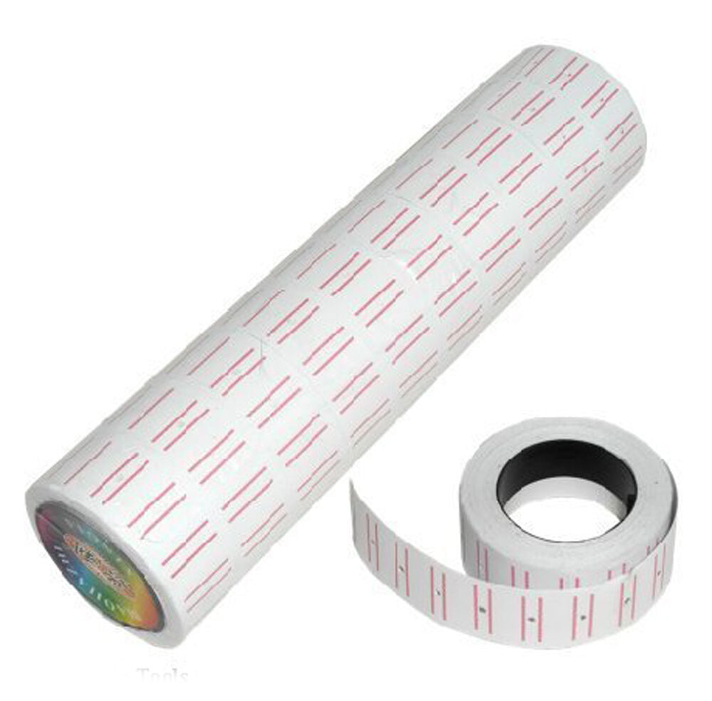 Close-up of price gun label paper showcasing label design.