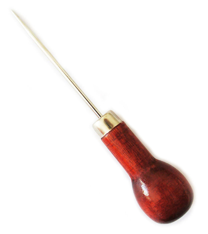 Wooden le Clickers Awl showing the 10cm overall length.