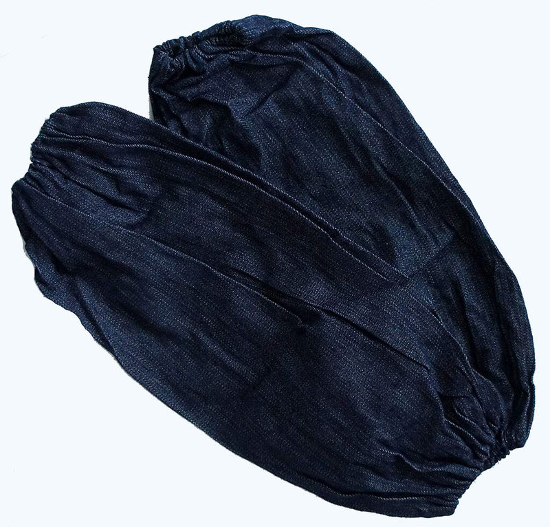 Two pairs of heavy duty denim unisex sleeve arm protectors.