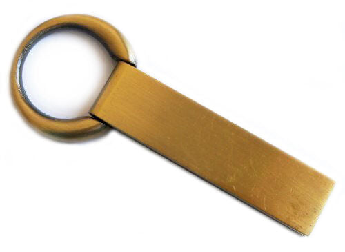Large decorative vintage gold tone handbag buckle front view