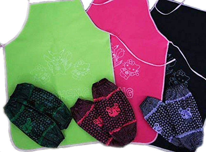 Waterproof kids apron in assorted cartoon colours