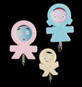 Assorted colours of children figure shape self-adhesive hooks