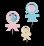 Assorted colours of children figure shape self-adhesive hooks