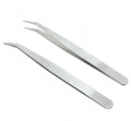 Two pieces of 5-inch stainless steel sewing machine tweezers.