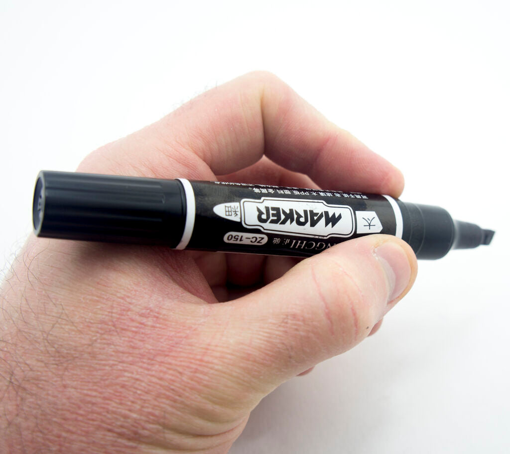 Permanent Marker, Double Side, Thick- Thin, Pack of 2, Black