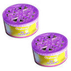 Two lavender solid gel air fresheners displayed together