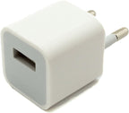 Front view of the 2PIN EU plug universal USB port adaptor.