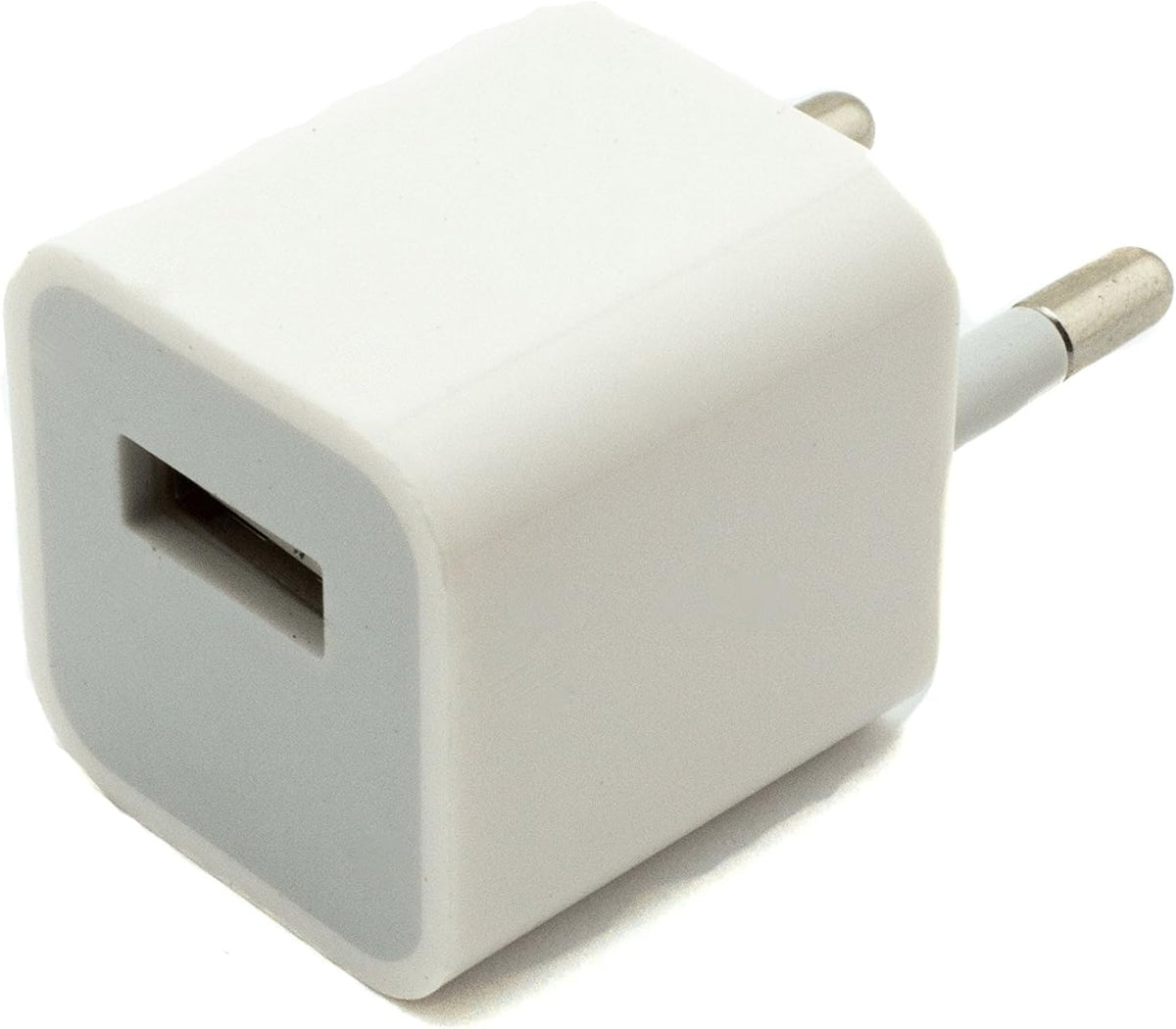 Front view of the 2PIN EU plug universal USB port adaptor.