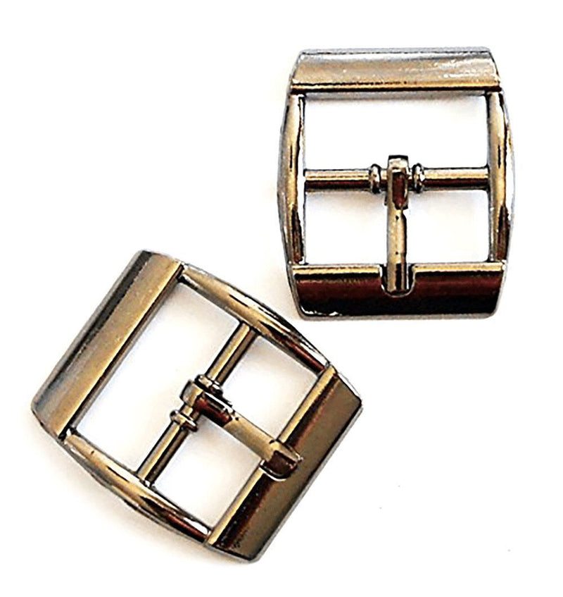 Gunmetal tone shoe boots bag buckle with slider bar